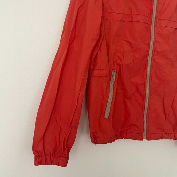 COACH Jacket Women Small Orange Hooded Full Zip Windbreaker Outdoor Designer - Picture 13 of 16